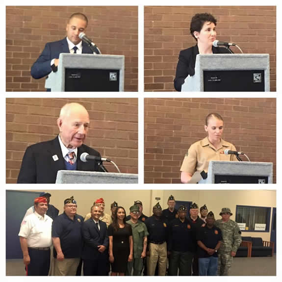 Memorial Day Photos, Dr. Young, Senator Larkin, Club president and vice president