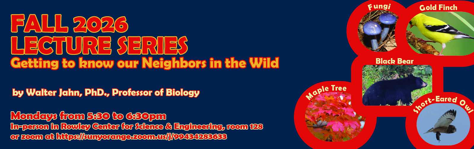 Dr. Walter Jahn's Fall Lecture Series banner