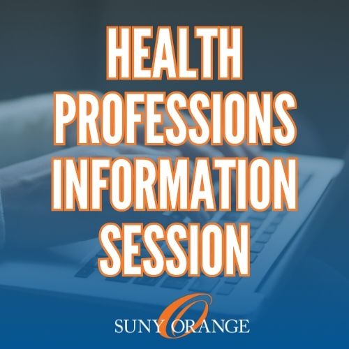 health professions information session graphic
