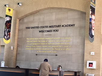 Visitors Center Welcome Desk and Inscription