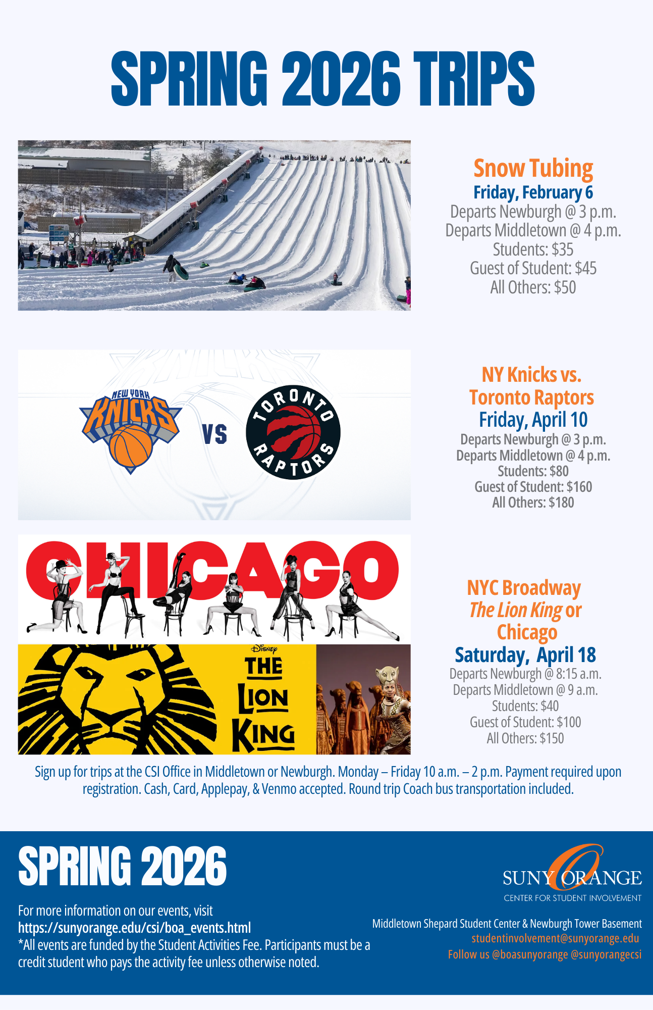 Text: Spring 2026 Trip Poster