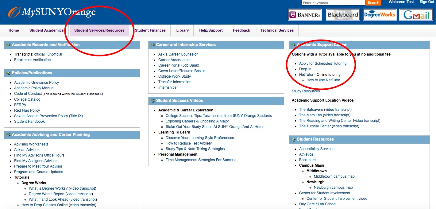 Requesting A Tutor Center For Student Success Suny Orange