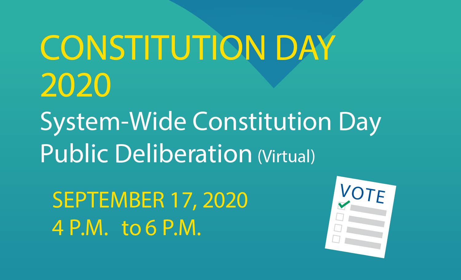 Constitution Day - System-Wide Public Deliberation