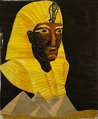King Tut ~ oil pastel --by Emma Onwuanumkpde; Lauren Daigle 