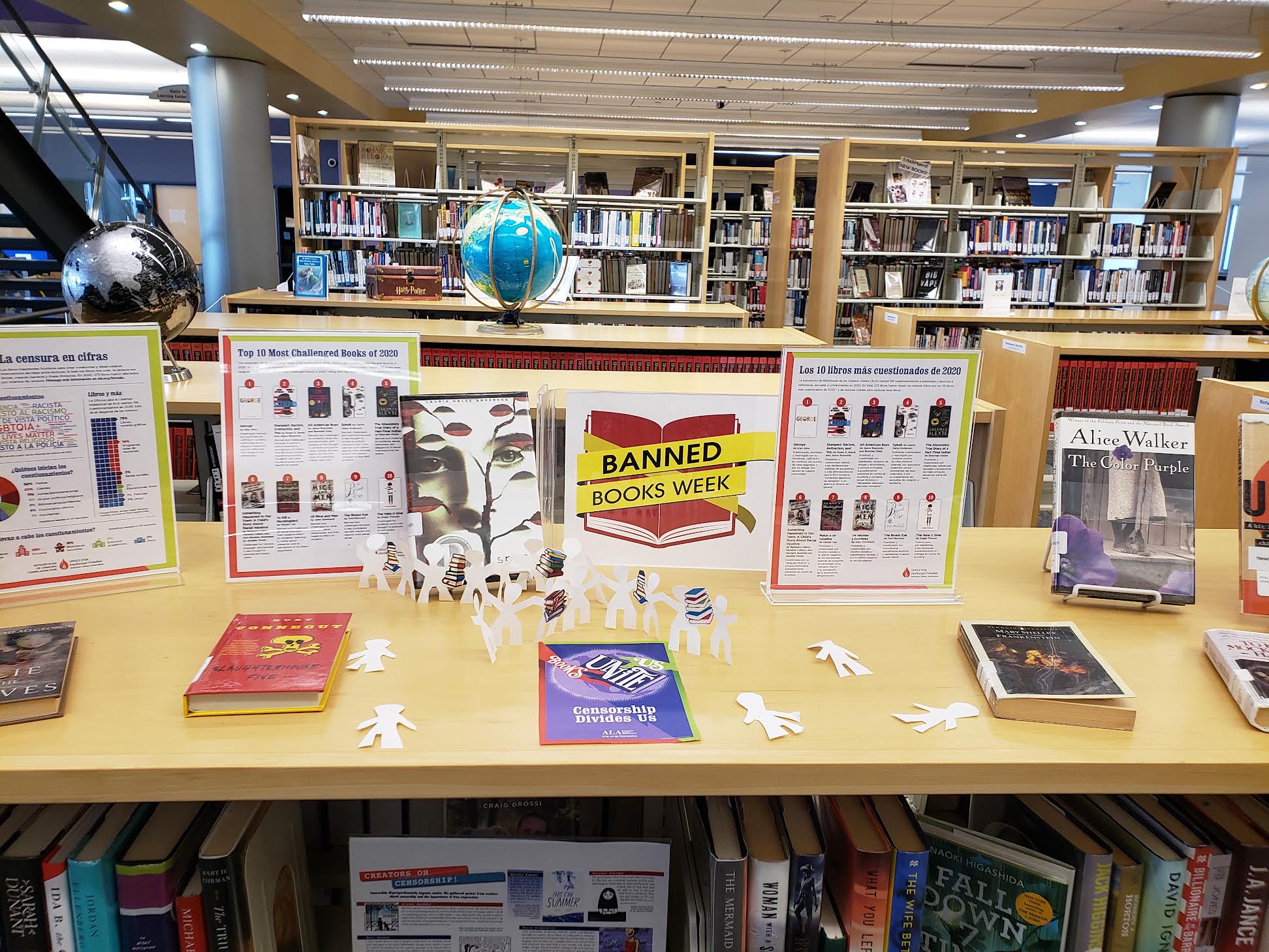 Banned Books Week Library Display