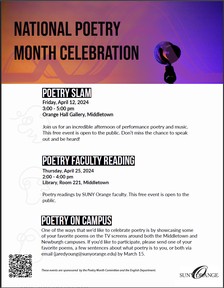National Poetry Month flyer 2024