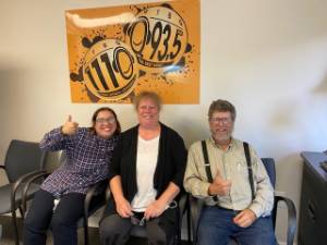 (l-r) SUNY Orange BRIDGES student Natalya Comacho , WTBQ radio host Taylor Sterling, and SUNY Orange BRIDGES internship coordinator Micahel Kochler