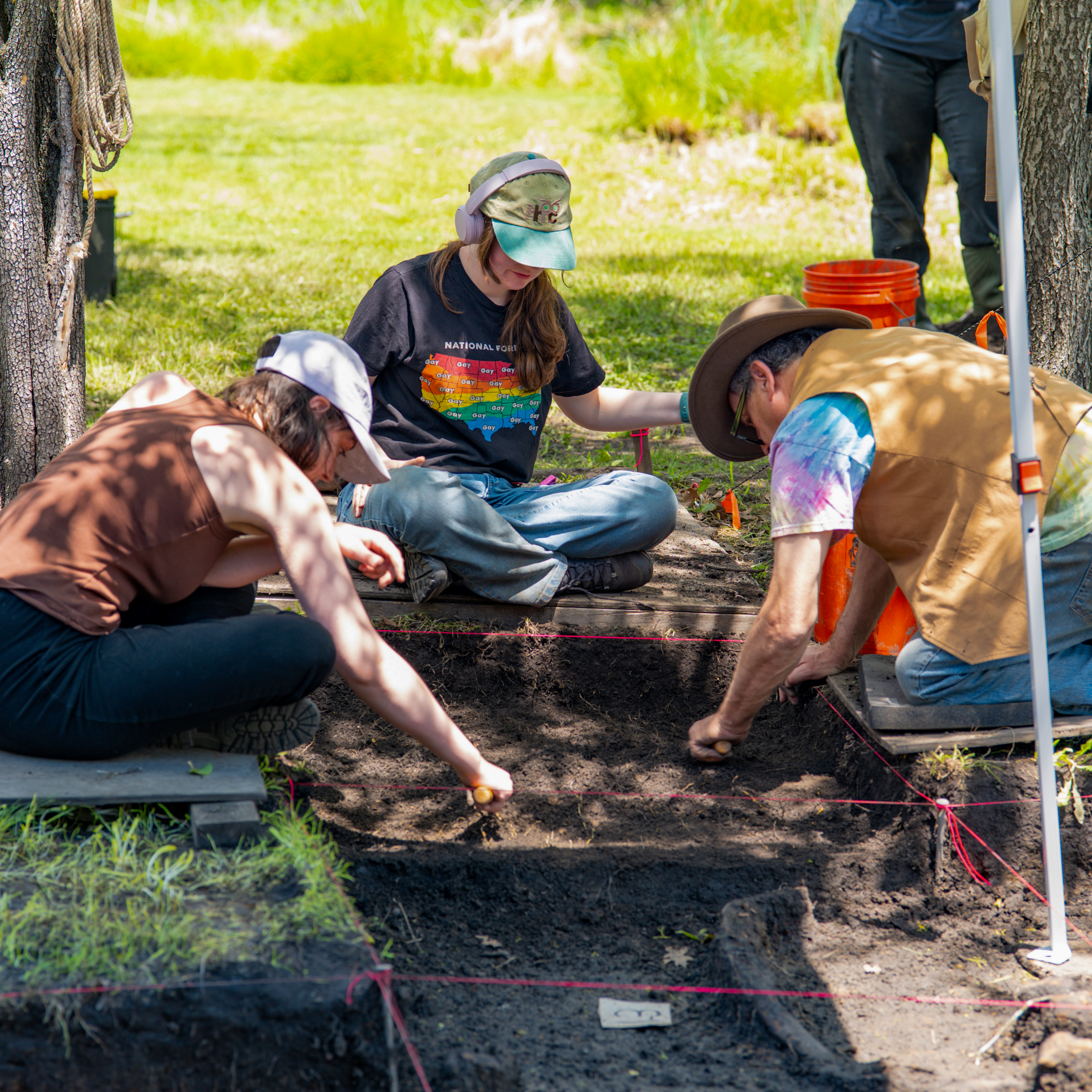 SUNY Orange students at the mastodon dig site.