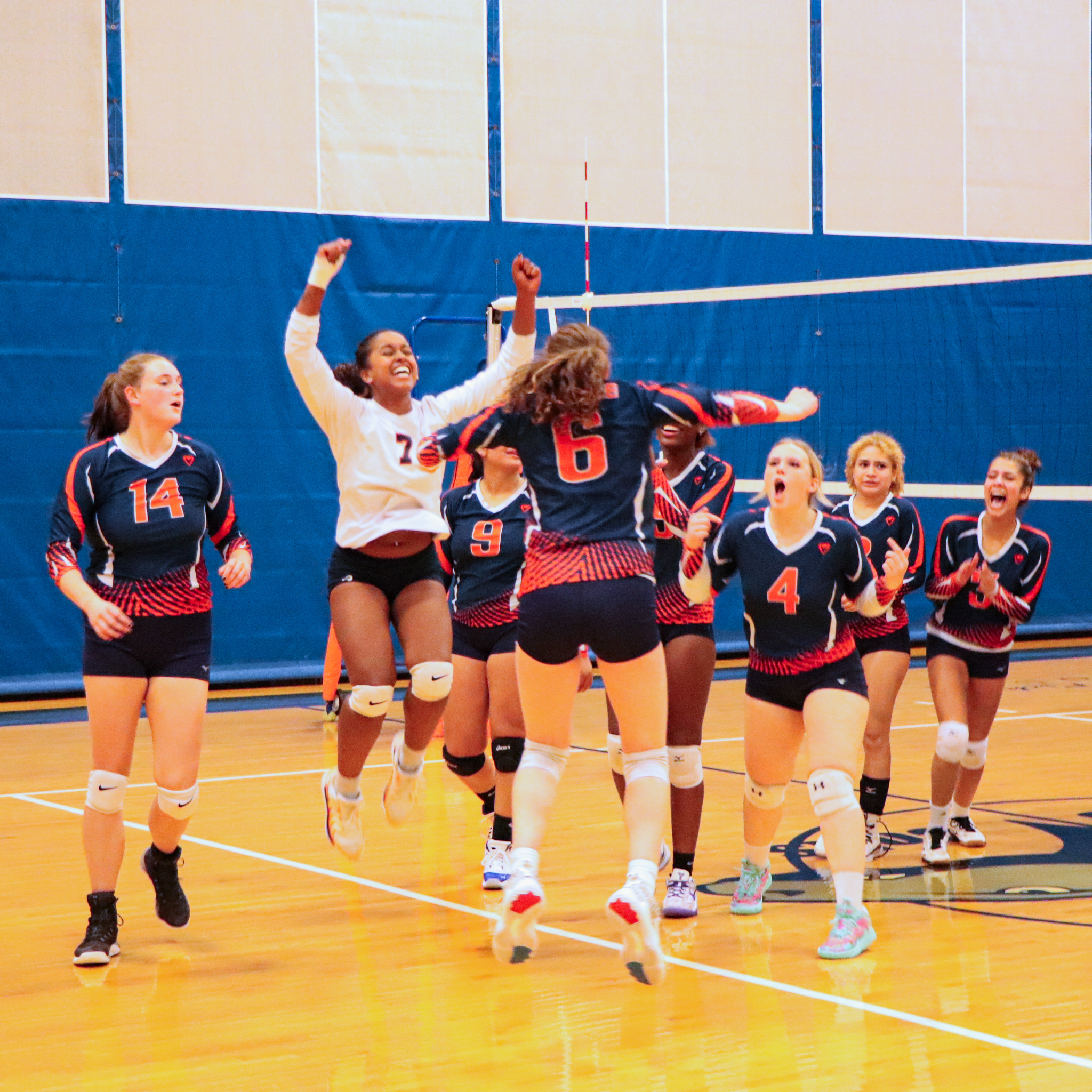 Colts volleyball team winning