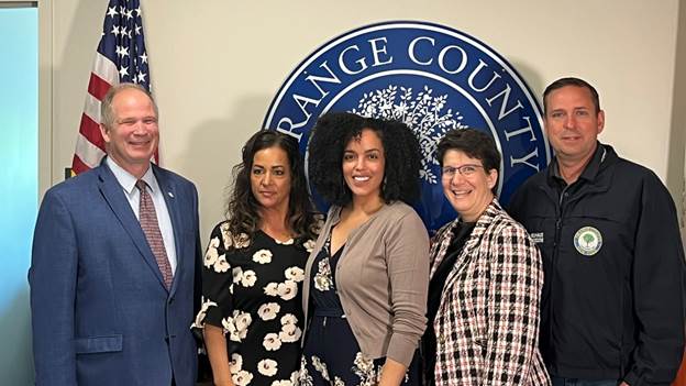 Charles Quinn RECAP, Karolyn Thompson Leadership Orange, Inaudy Gil, Dr. Kristine Young SUNY Orange,   and County Executive Steven M. Neuhaus. Not pictured Susan Miller.