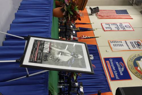 Photo: stage setup at SUNY Orange for Sojourner Truth awards event